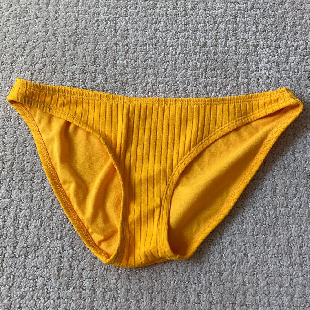 Xhilaration Yellow Ribbed Bikini Bottom